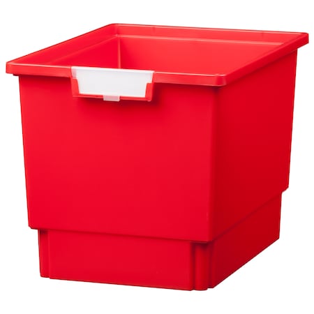 Bin, Tray, Tote, Red, High Impact Polystyrene, 12.25 In W, 12 In H